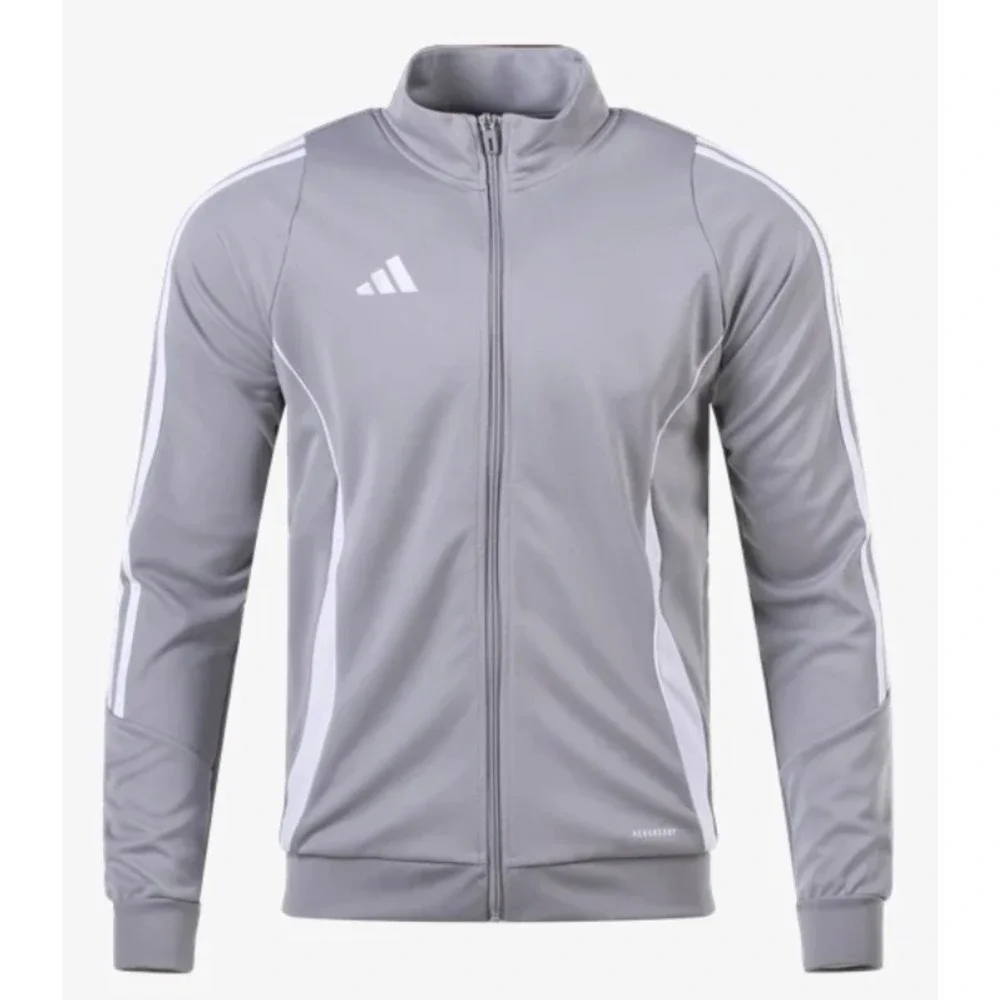 Adidas Man's Size S - Tiro 24 Aero Ready Full Zip Gray Training Jacket IR9494 - Picture 1 of 4